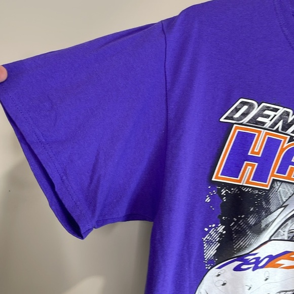 Nascar Denny Hamlin Joe Gibbs Racing Team Collection Purple Power T-shirt M - Picture 5 of 13